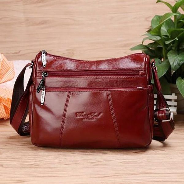 

natural skin women shoulder cross body hobo bag ladies simple fashion casual messenger genuine leather bag