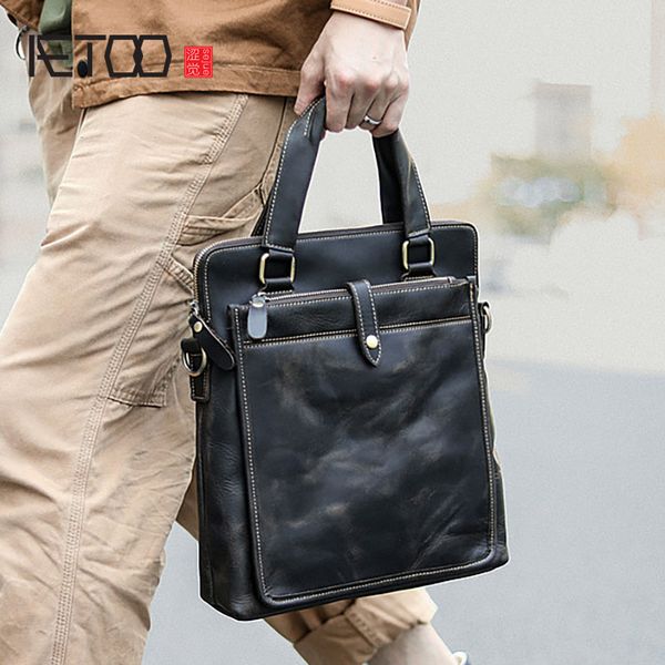 

hbp aetoo men's handbags, leather business casual briefcases