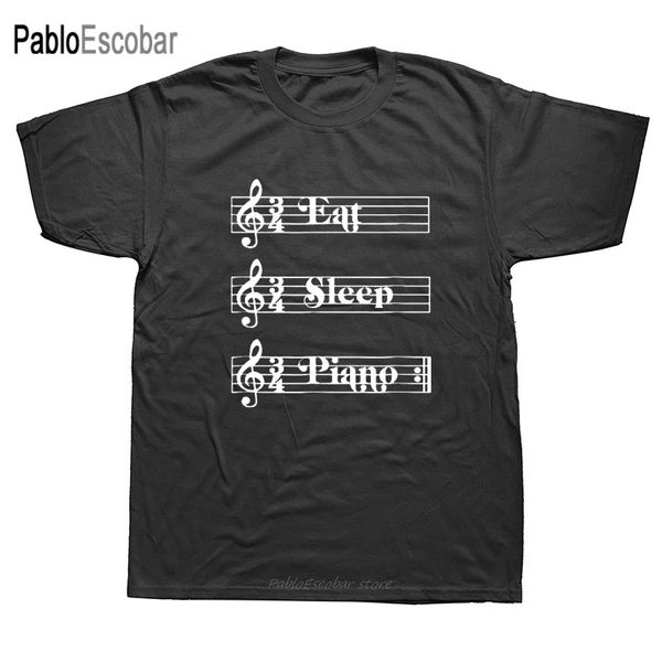 

ешь sleep piano повтор музыка пианист мужских короткие рукава крупногабаритных streetwear hip hop печатных тройники дизайнеров толстовки фут