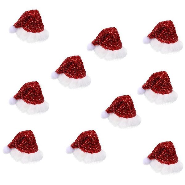 

10pcs многоразовой мини бутылка santa hat бутылка вино крышка рождество бутылки вино крышка украшение для рождественской вечеринки jllooc mx