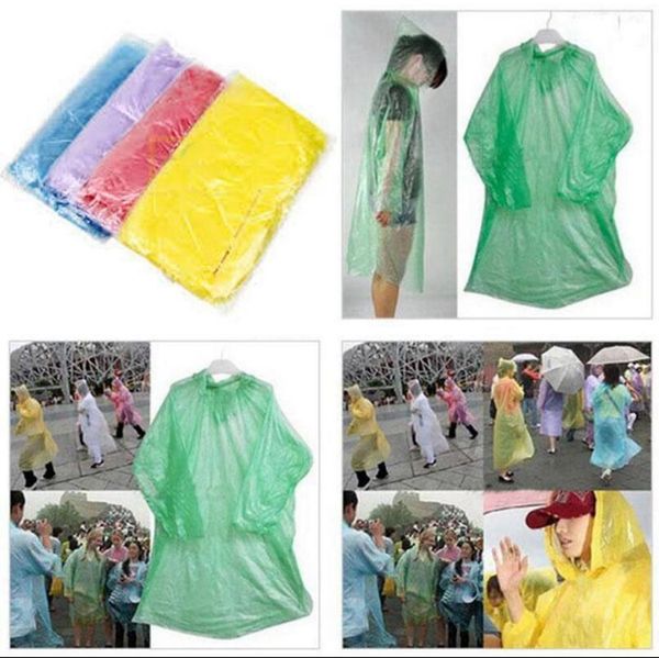 

poncho disposable raincoat one-time hood emergency waterproof travel camping must rain coat outdoor rain