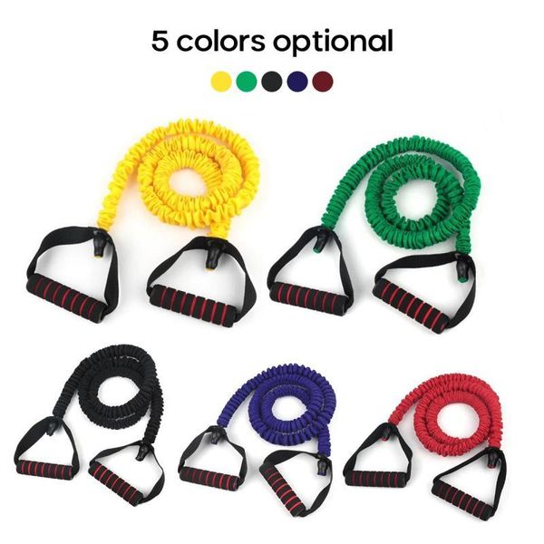 

2021 tension rope portable resistance bands 3 times stretching force yoga rope fitness body building belt equipment hot