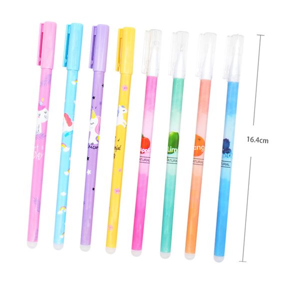 

12pcs/set cute fruit style erasable gel pen blue black ink writing pens washable handle for school office supplies stationery