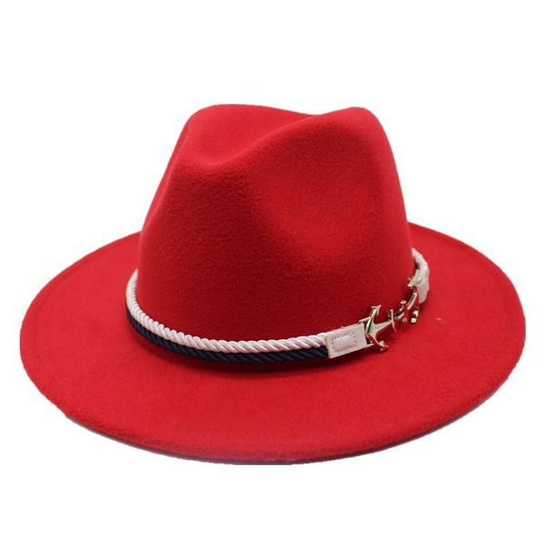 

wide brim hats seioum spring fedora men women vintage jazz fashion stars wool felt hat red bowler trilby, Blue;gray