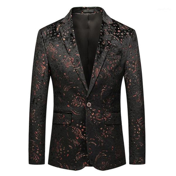 

men's jackets casual jacket for business wedding with long sleeve print floral suit streetwear mans windbreaker leopard blouse jacket1, Black;brown