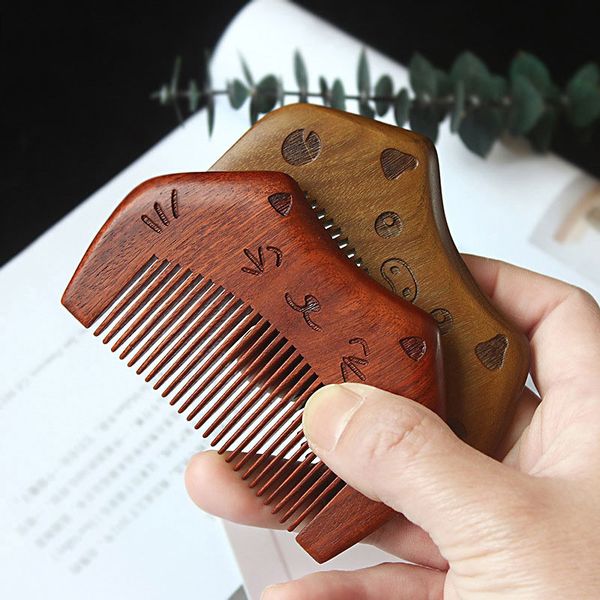 

sandalwood comb custom your logo beard comb customized combs laser engraved wooden hair comb
