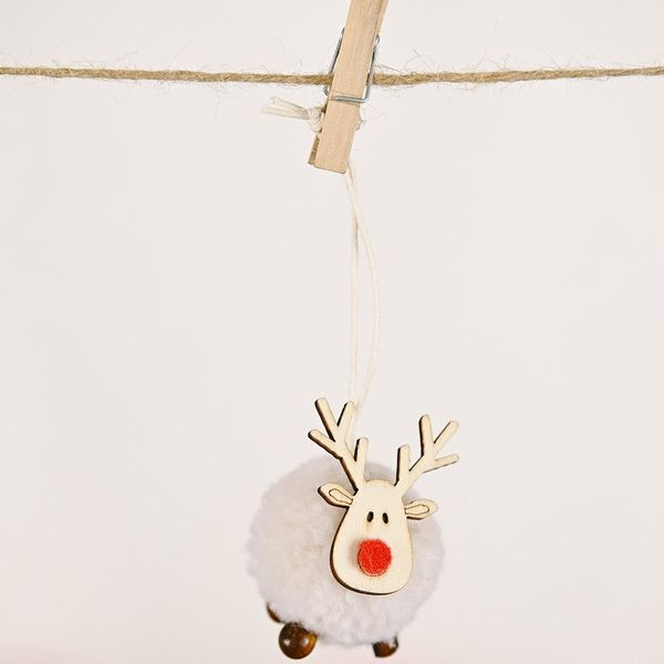 

christmas decorations for home cute felt wooden elk christmas tree decorations hanging pendant deer craft ornament new year 2021 wmtnnm