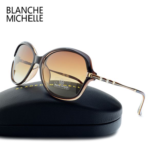 

2019 new fashion sunglasses women polarized uv400 gradient lens sun glasses for woman vintage lentes de sol mujer with box 1006, White;black