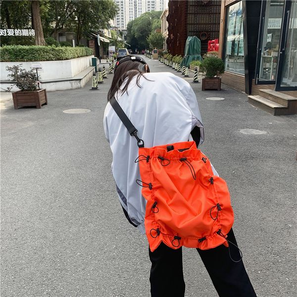 

youda 2021 new women korean casual fold drawstring design large capacity shoulder messenger pack crossbody book shopping bags c1223