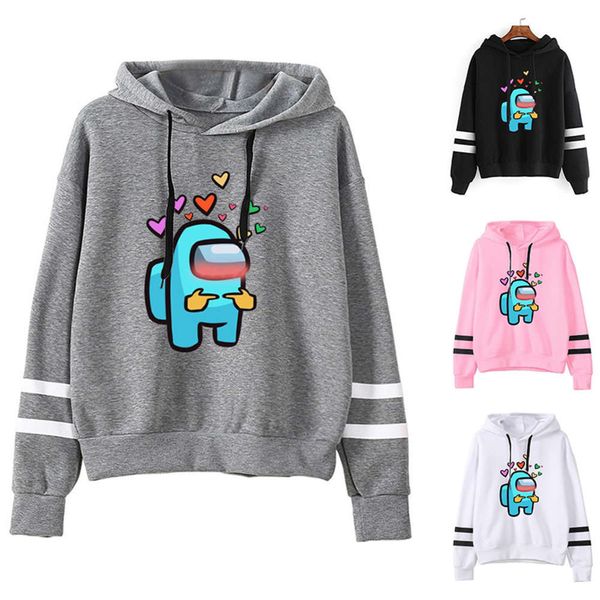

2020 strong us cartoon printed parallel bars hoodie, Black