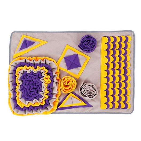 

dog snuffle mat treat blanket, pet puzzle activity mat for stress release