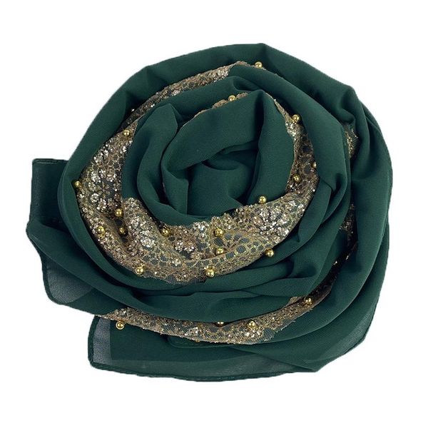 

тяжелый шифон шарф solider цвета длинный мягкий шарф wrap plus размер шали шарфы блестки femme bufandas hijabs бисера pearls шарф sqcefo, Blue;gray