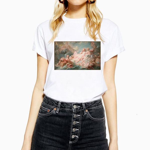 

funny printing harajuku short-sleeved & tees fashion casual women's large size tshirt white woman t-shirts