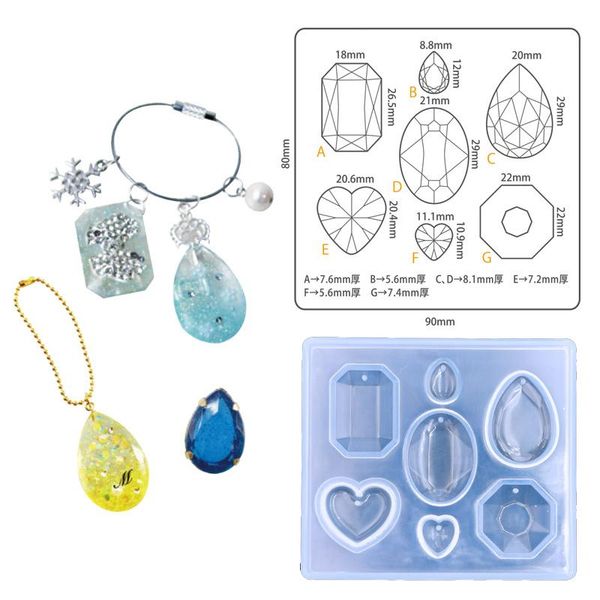 

qiaoqiao diy ювелирных изделий изложницы набор инструментов подробнее силиконовые ювелирные изделия смола пресс-формы с designs серьги формы, Black