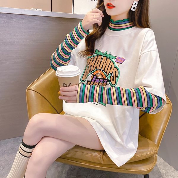 

qystm 2705spandex средней длины новый поддельный супер горячий интернет футболки красные модули двухсекционный с длинным рукавом футболка 53, Black