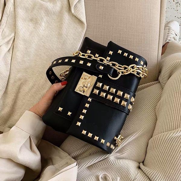 

cross body autumn and winter female bag rivet chain shoulder messenger fashionable purses