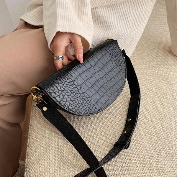 

alligator quality leather crossbody bags for women 2020 fashion solid shoulder bag new female handbags and purses with handle