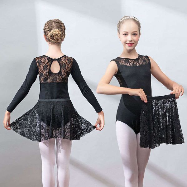

sve long short girl's spring ballet skirt training children's chine dance one piece drs, Blue