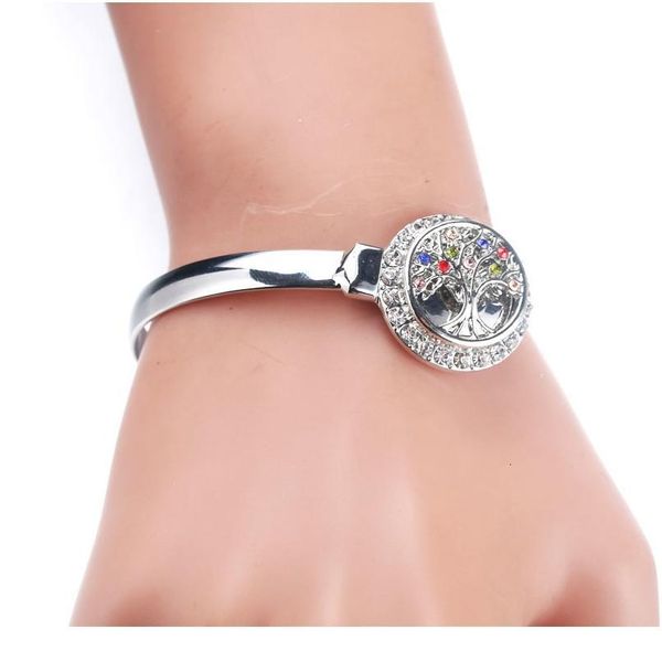 

boom life snap bracelet snap jewelry rhinestone diy charms bracelets bangles fit 18mm snap buttons jewelry for wome bbykew, Golden;silver