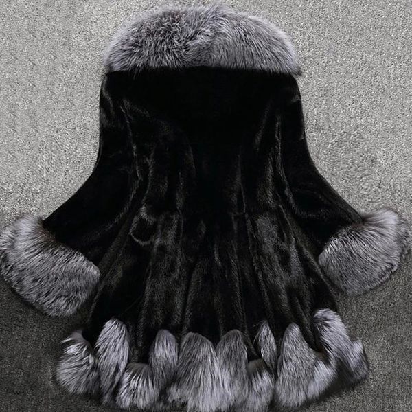 

womens winter thick fluffy faux fur jacket hood outerwear coat overcoat cardigan, Black;brown