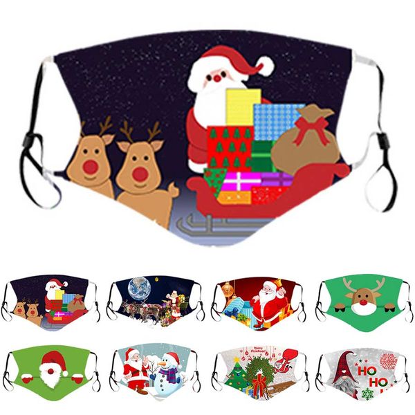 

designer mask kids christmas face mask santa deer gift snowman 3d three-dimensional masks printable filter facemask ing