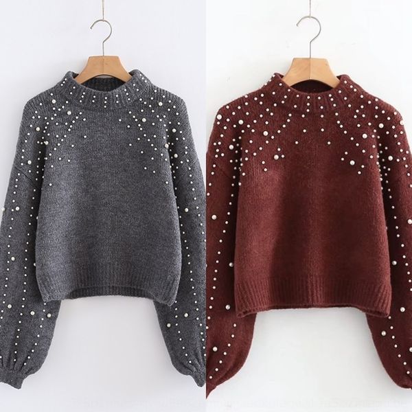 

ucbzc 2020 пуловер knitwearknitwear осень цвет и зима новый пуловер контактный бисер чистый трикотаж свитера для женщин mrixv, White;black