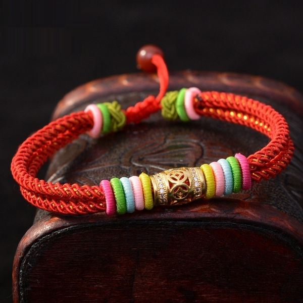 

zgahq дракон красная рука сплетенные национальный стиль ping'an узел рука канатные дамский браслет xzf2q braceletnational, Golden;silver