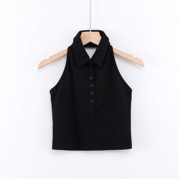 

летняя эластичная нить вверх кнопка отворота рукавов маленького polo шея висит шеи сверху тонкий и сексуальный 4894w, White