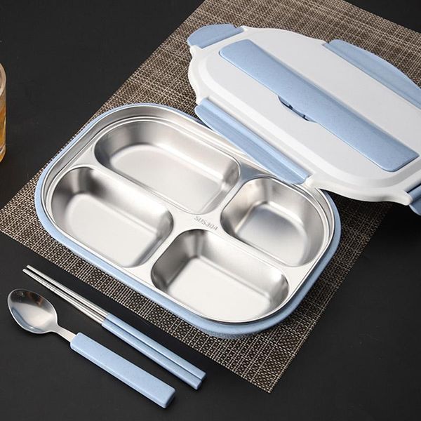 

tuuth 304 из нержавеющей стали 4 сетки lunch box закачки воды изоляции портативный закуска для детей пикник офисный работник школы jllknd