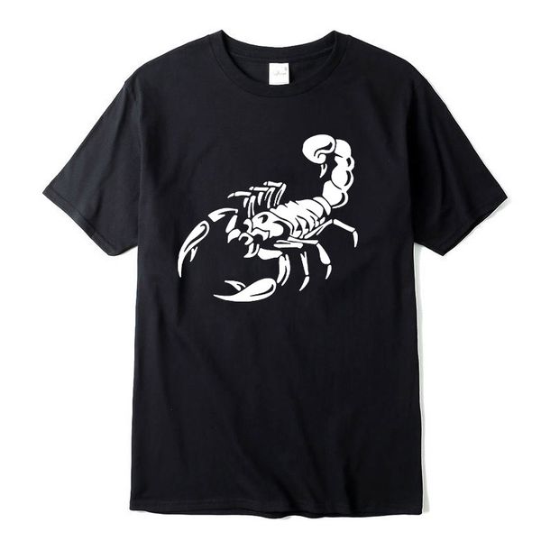 

new men's casual short sleeve scorpion print o neck casual hip hop for sport hooded sweatshirt hoodie men t shirt