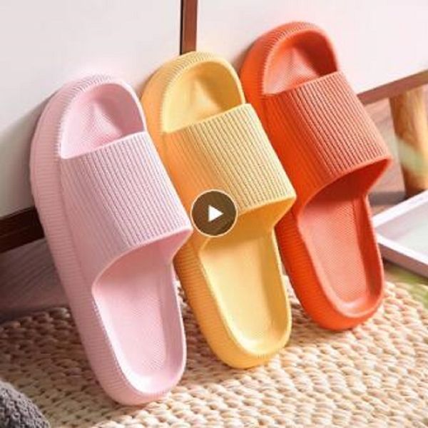 

universal quick-drying thickened sandals thick sole house slippers bathroom footwear summer beach sandal slipper shoe, Black