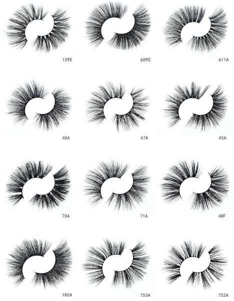 

12 styles 5d 25mm false eyelashes a pair of thick exaggerated eyelashes 25 mm real mink hair lash ing