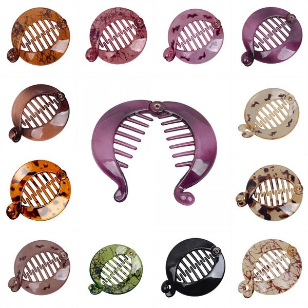 

vintage banana hair clip side comb hair clips round hair combs claws clip for barrette comb ponytail holder accessories kimter-c209fz