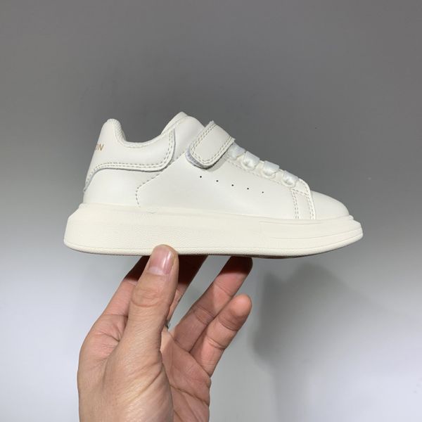 

new children's leather white sho in spring 2021, Black;red