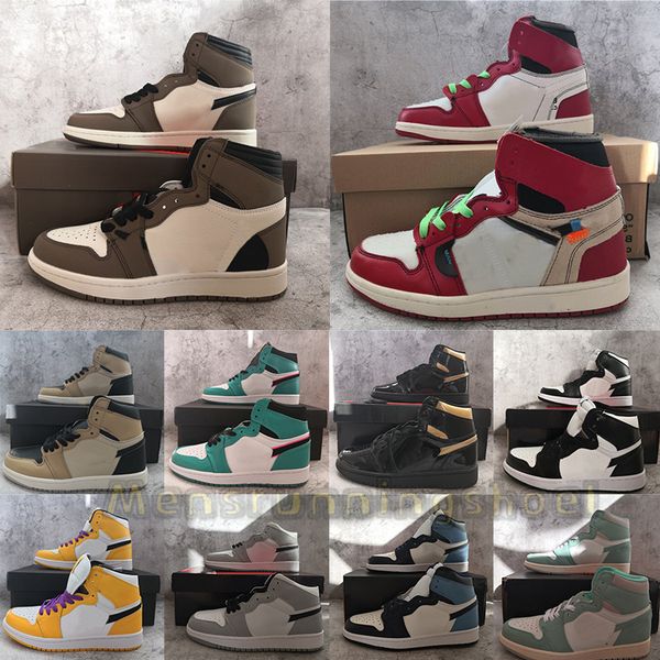 

high og 1 jumpman 1s twist panda unc obsidian smoke grey mushroom turbo green 1s mens basketball shoes with box sneakers womens trainers