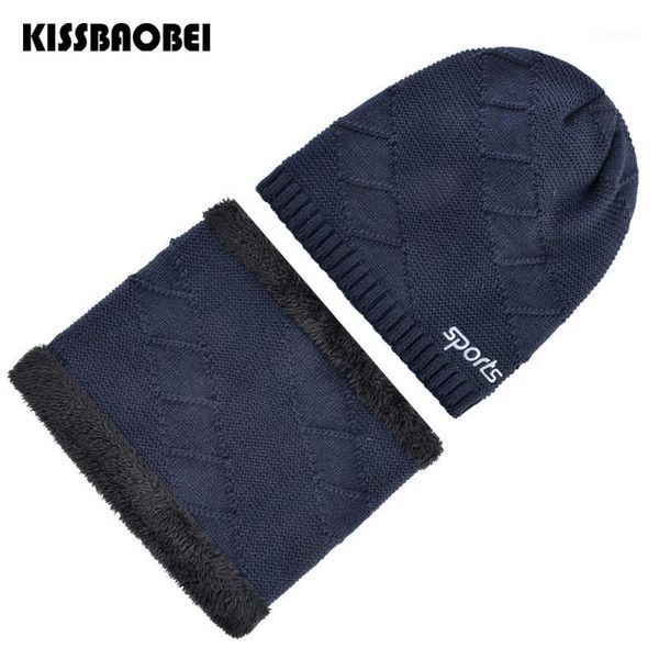 

2-pieces winte beanie hats for men scarf knitted hat skullies beanies men sports warm cap women mask set caps balaclava gorro1