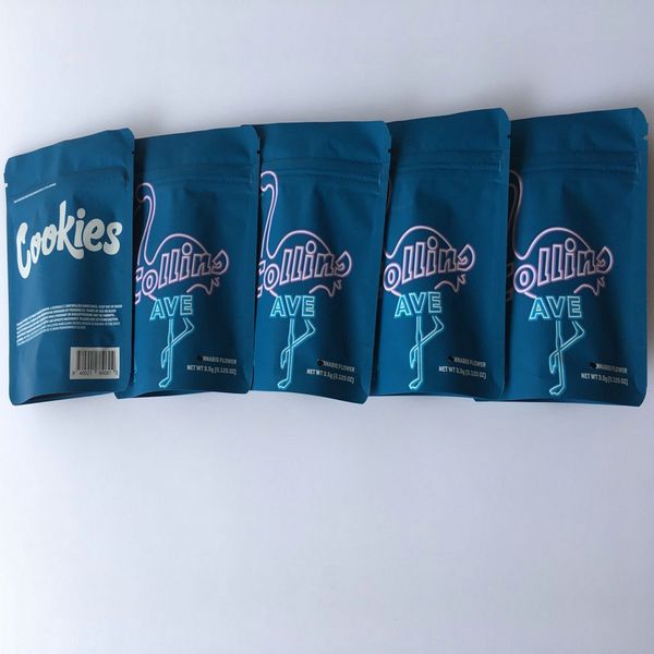 

collins ave куки zip сумки печать блокировка zipper упаковка 3.5g защита от детей edibles мешок розничная упаковка мешки sqcngn dh_seller201, Pink;blue