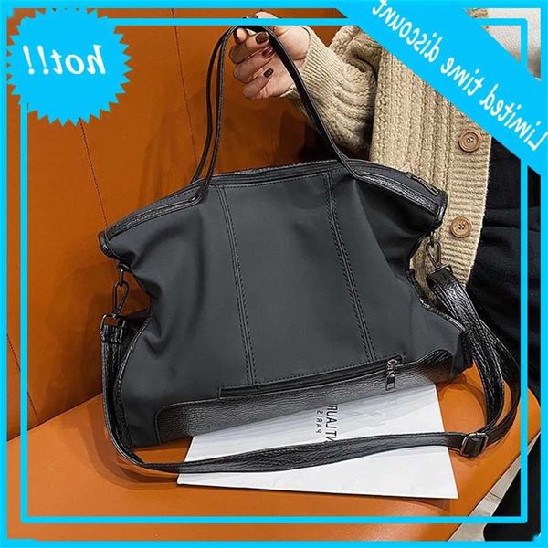 

capacity oxford + pu leather cups for 2021 fashion large shoulder bags travel handbags crossbody task women