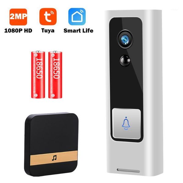 

doorbells 1080p hd mini video doorbell camera door bell wireless wifi smart home intercom two way audio tuya life p2p1