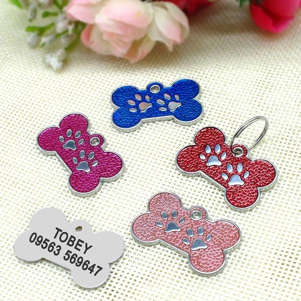 

индивидуальная выгравированная собака для собаки id tag tag personalized form form paw paw pet platter puppy dogs назовите телефон № теги бе