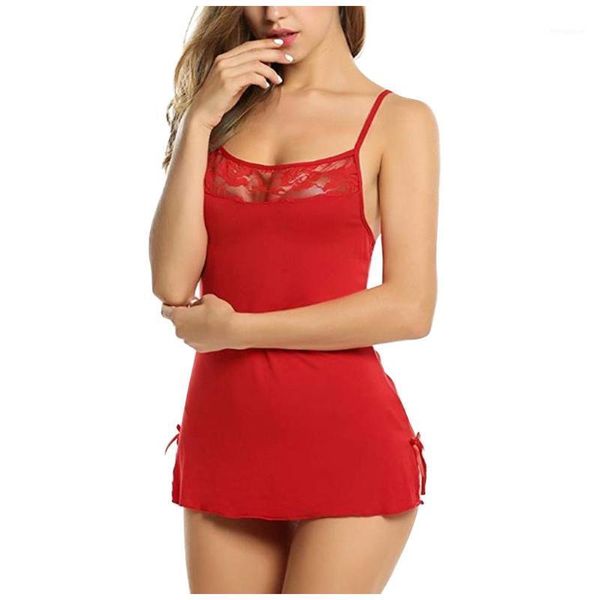 

women lingerie mini babydoll chemise sleepwear strappy night dress underwear backless home wear exotic apparel 2xl1, Black;red
