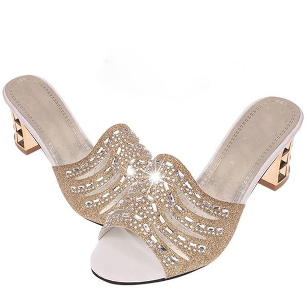 

xingdeng women hight plus size 35-41 girl gladiator opened toe summer sandal rhinestone square heel sandals y200405, Black