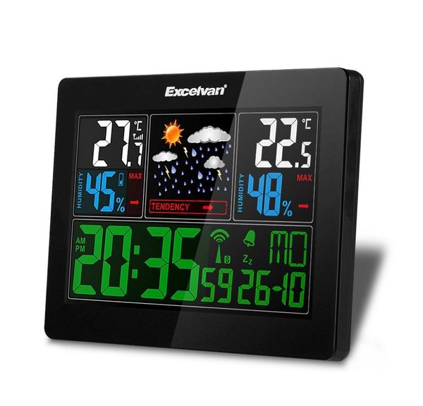

station and clock color eu hygrometer weather thermometer humidity alarm temperature with excelvan plug wireless sn forecast wmtsn