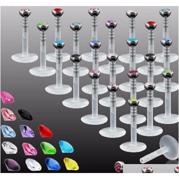 

2017 acrylic labert bar lip tongue ring ear bone rings earrings body pier sqcomt queen66, Black