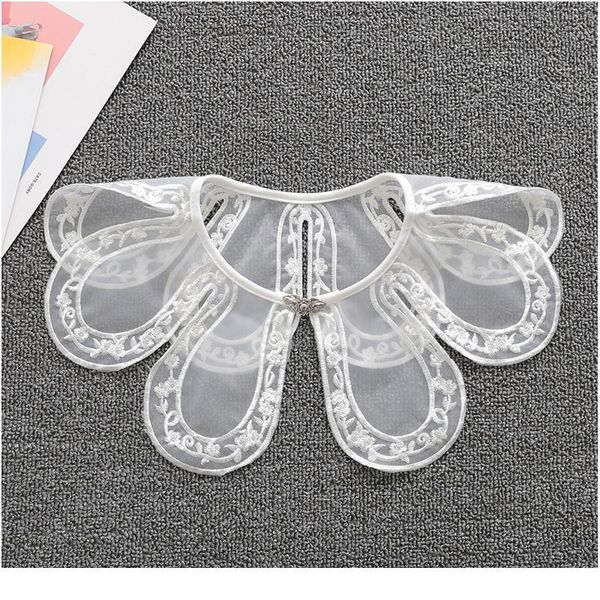 

detachable cloud shoulder fake collar organza false collar blouse women clothes accessories dropship detachab qyluoy, Blue;red