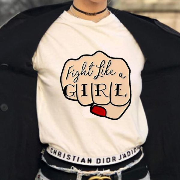 

feminists harajuku summer new t shirt women feminism grl pwr ullzang t-shirt girl power 90s graphic tshirt tees female, White