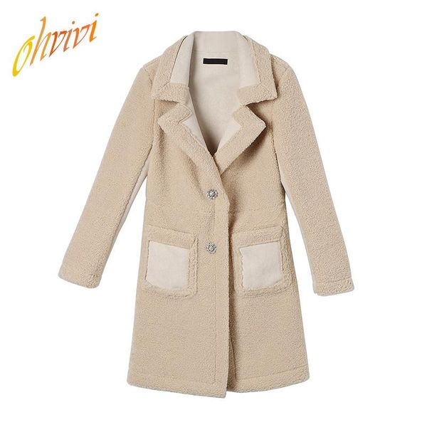 

women coats and jackets winter mid long length elegant winter lambskin warm keeping woman coat with waist pockets, Tan;black