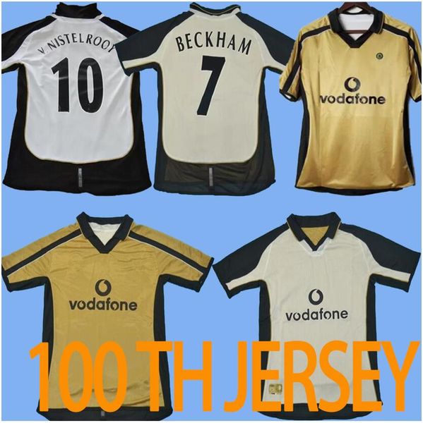 

manchester retro m-u 100th united man utd anniversary edition s-2xl (can be worn on both sides) soccer jersey, Black;yellow
