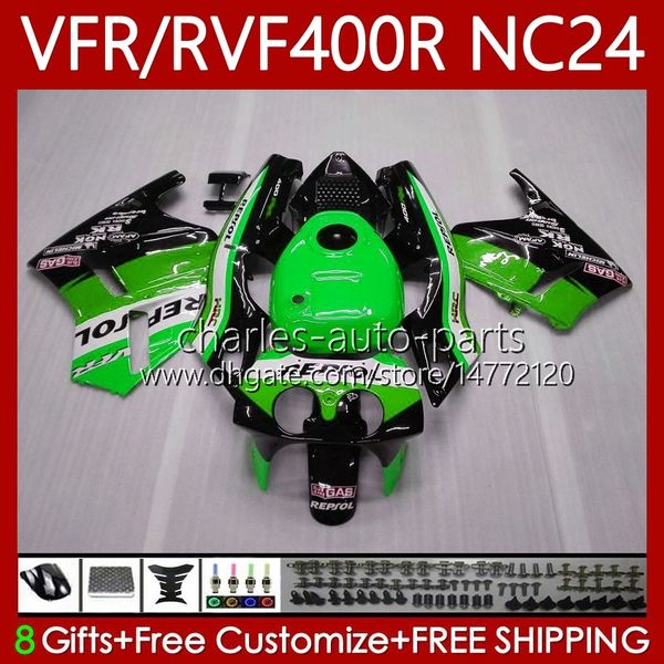 Corpo moto per HONDA RVF400R RVF400 R VFR400R 87 88 Carrozzeria 78No.83 NC24 V4 RVF VFR 400 VFR400 Repsol verde R 400RR VFR 400R 1987 1988 VFR400RR 87-88 Kit carenatura