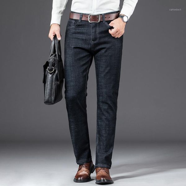 

men's jeans business classic 2021 spring and autumn tight stretch straight1, Blue